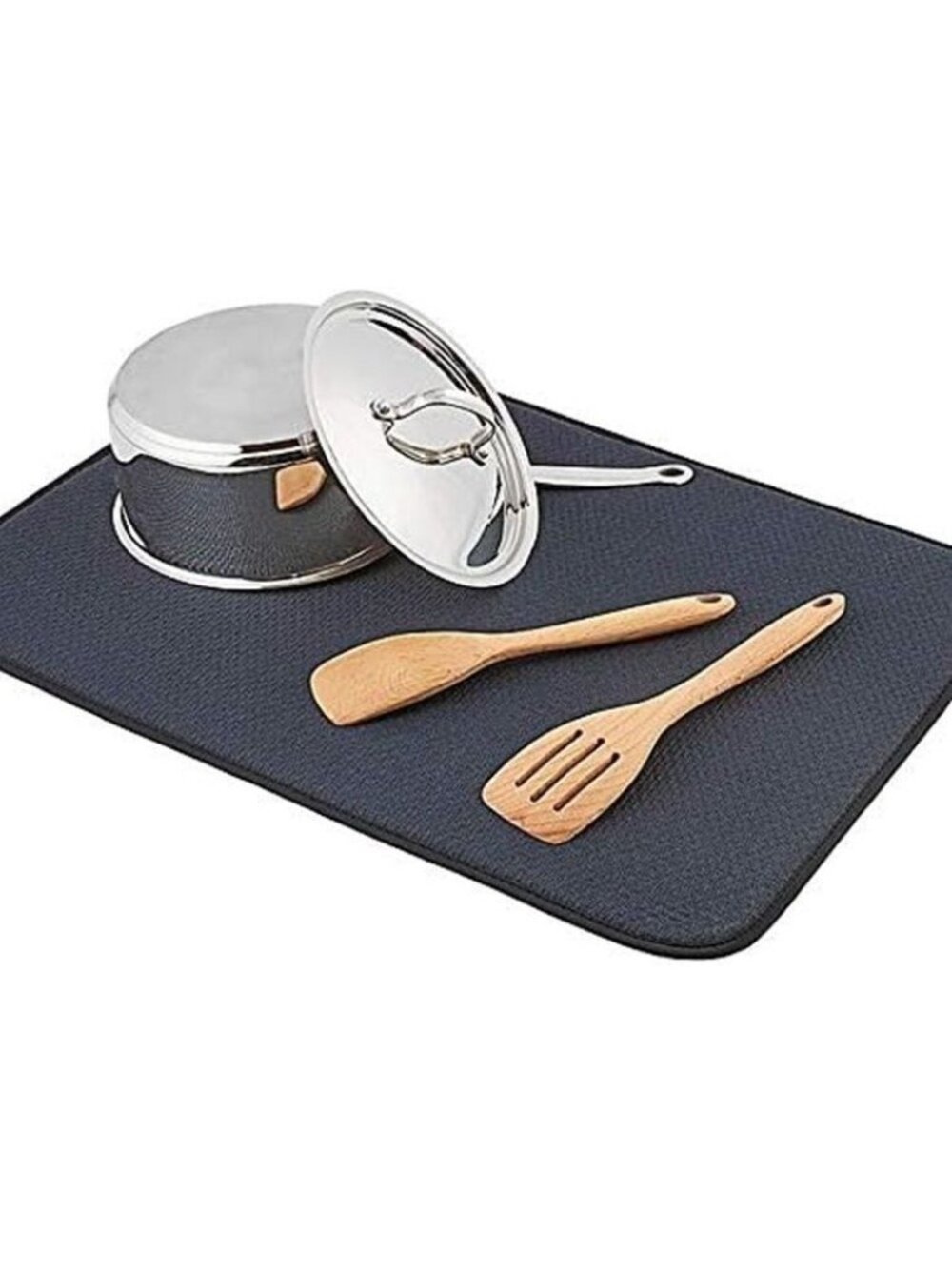 Kitchen Dish Drying Mat XL Duel Surface 18 x 24  Rapid Dry Mesh  Microfiber padd